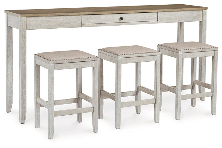 Skempton Counter Height Dining Table and 3 Bar Stools (D394-223)