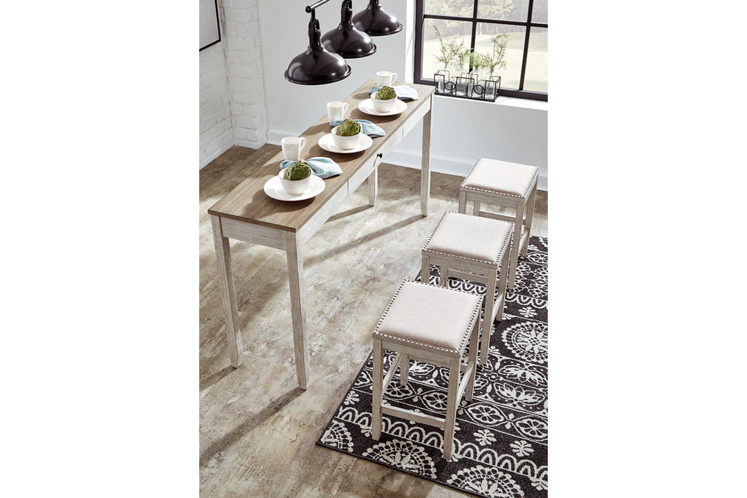 Skempton Counter Height Dining Table and 3 Bar Stools (D394-223)