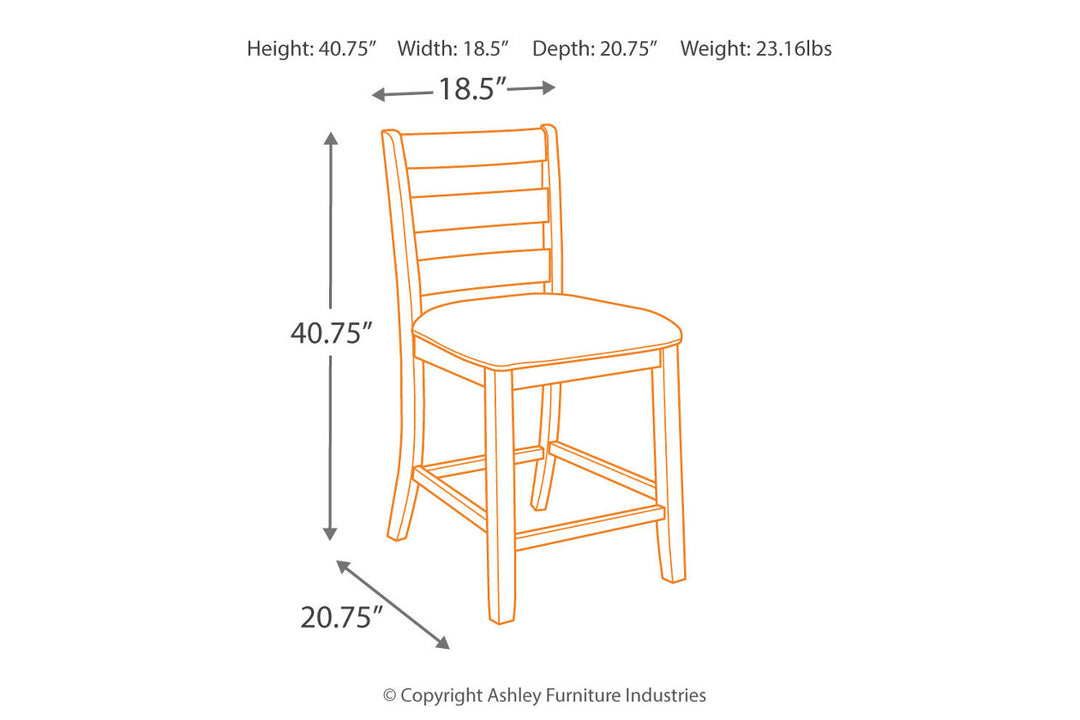 Rokane Counter Height Bar Stool (D397-124)