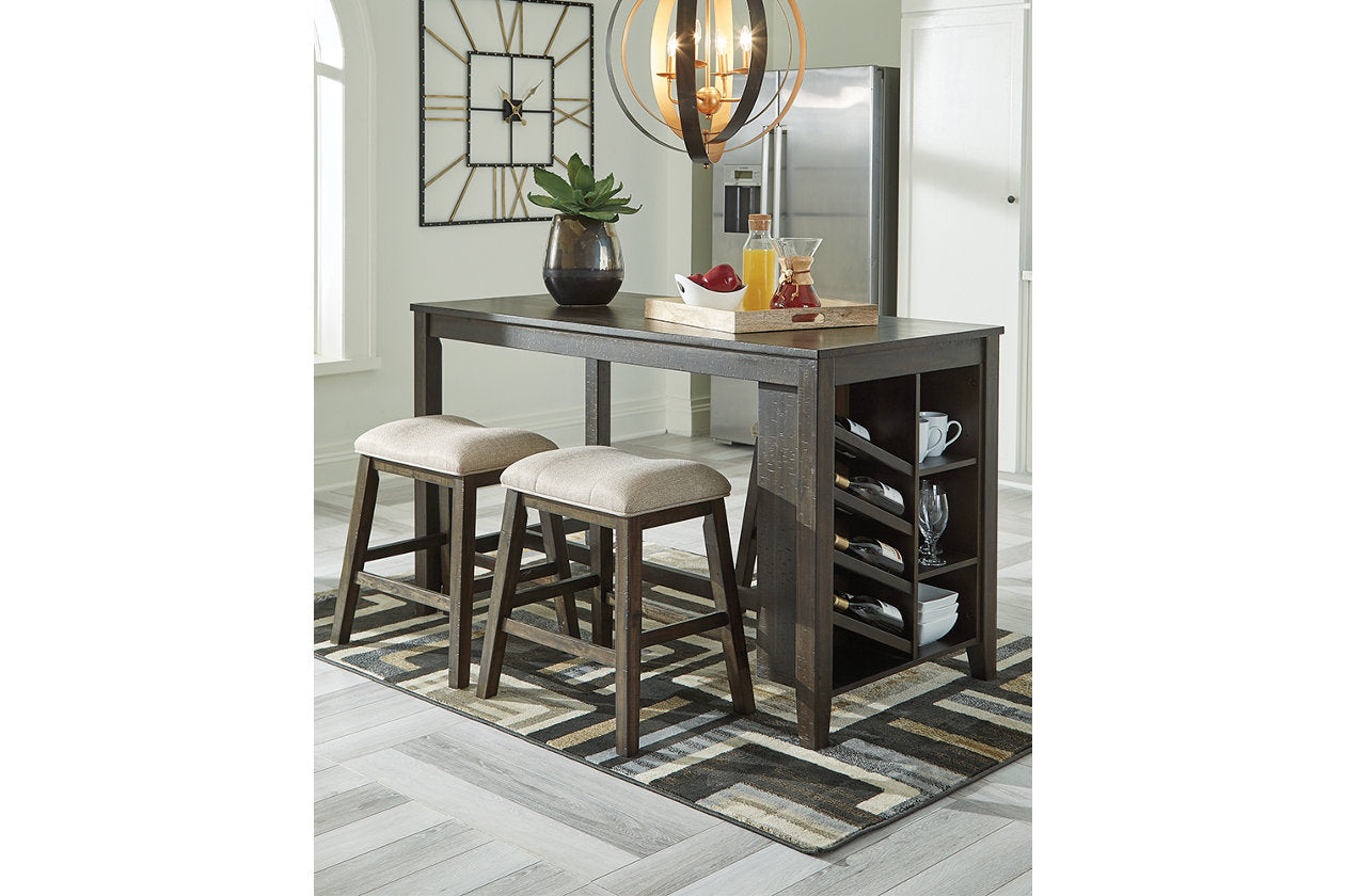 Rokane Counter Height Dining Table and 4 Barstools D397D10