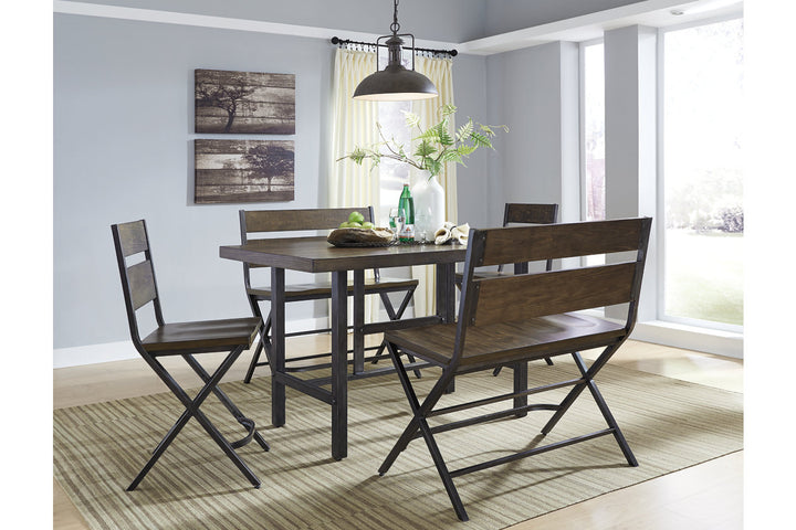 Kavara Counter Height Dining Table with 4 Barstools (D469D4)