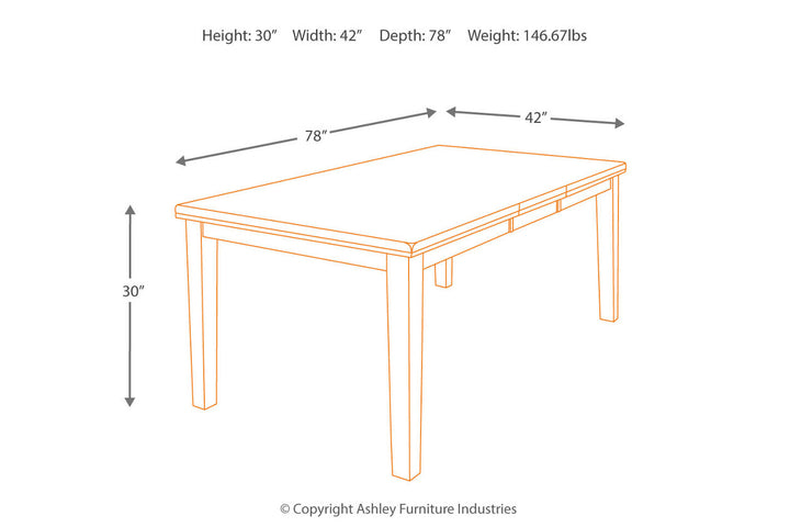 Ralene Dining Extension Table (D594-35)