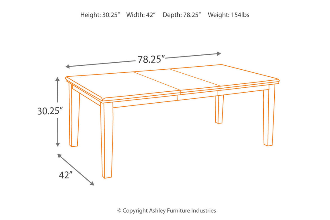 Haddigan Dining Extension Table (D596-35)