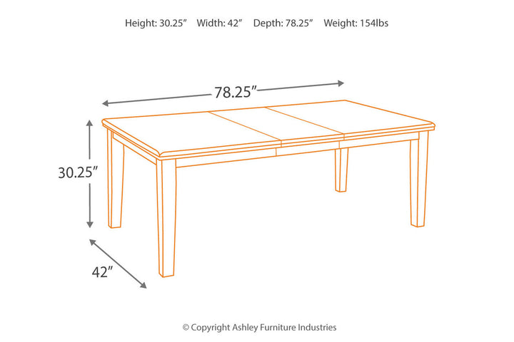 Haddigan Dining Extension Table (D596-35)