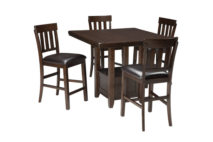 Haddigan Counter Height Dining Table with 4 Barstools (D596D5)