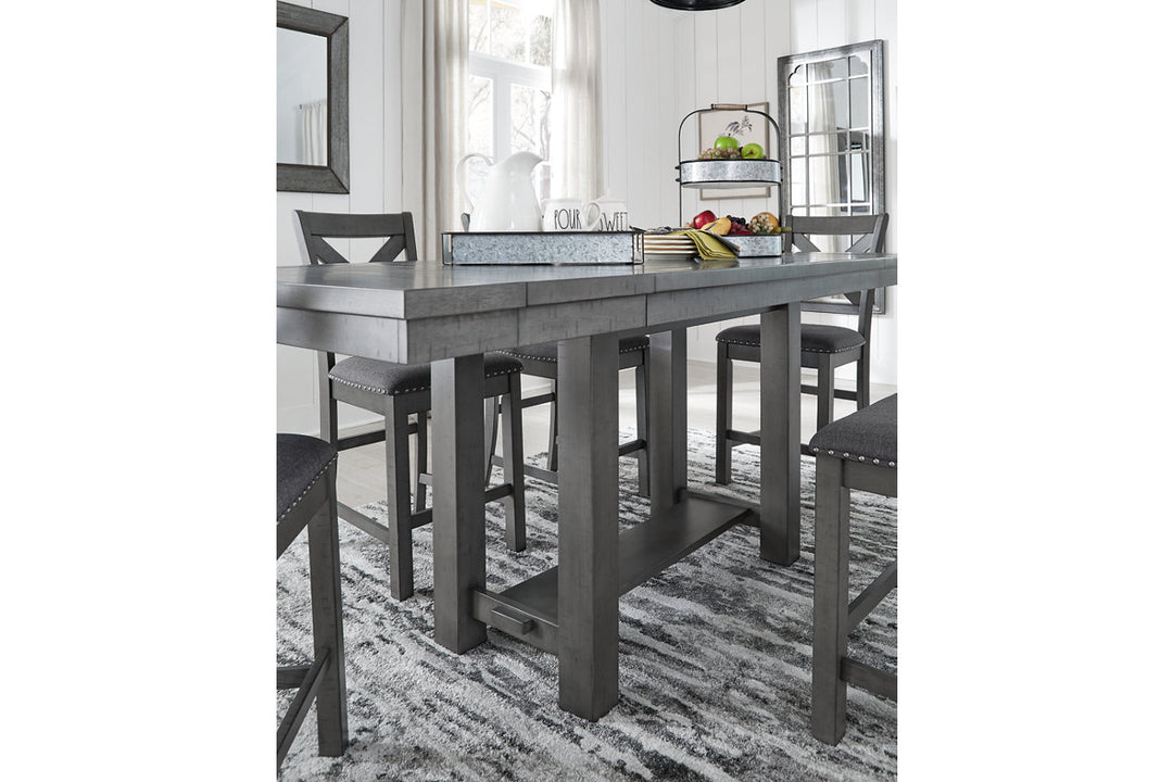 Myshanna Counter Height Dining Table and 6 Barstools (D629D7)