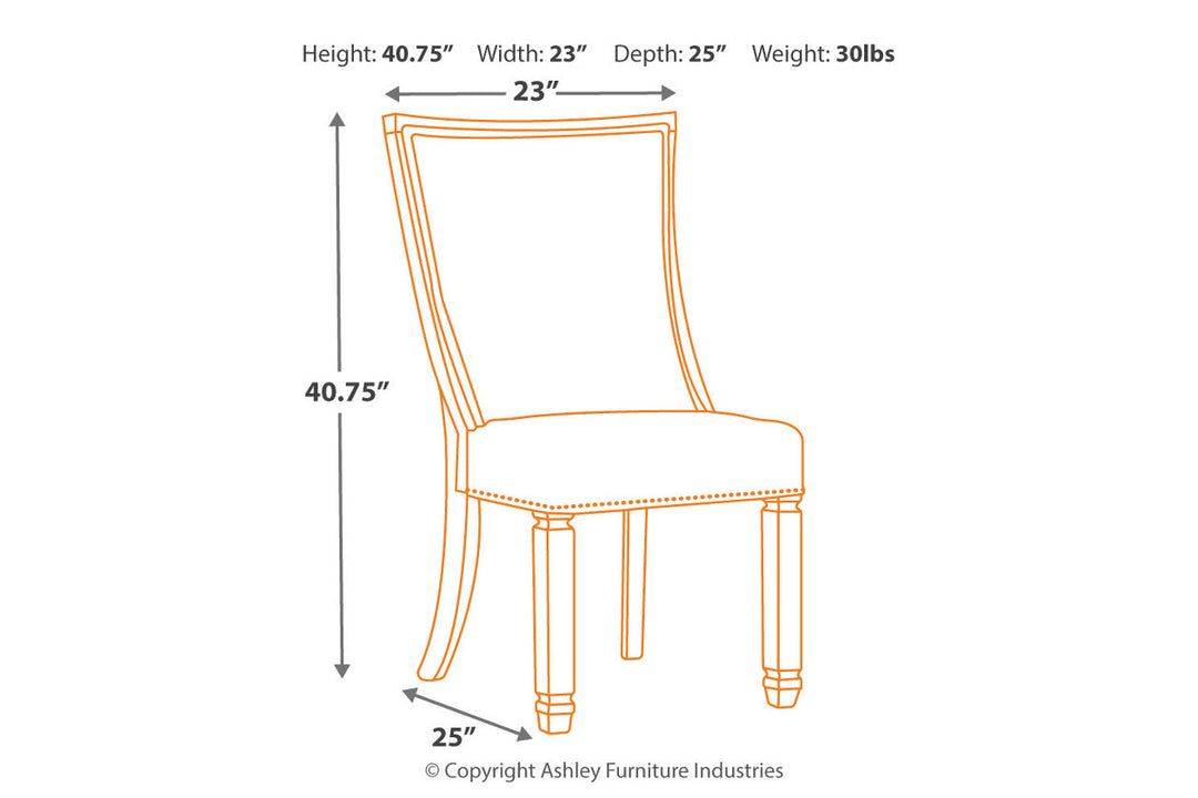 Bolanburg Dining Table with 6 Chairs (D647D3)