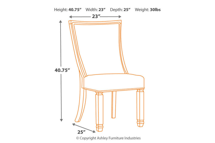 Bolanburg Dining Table with 6 Chairs (D647D3)