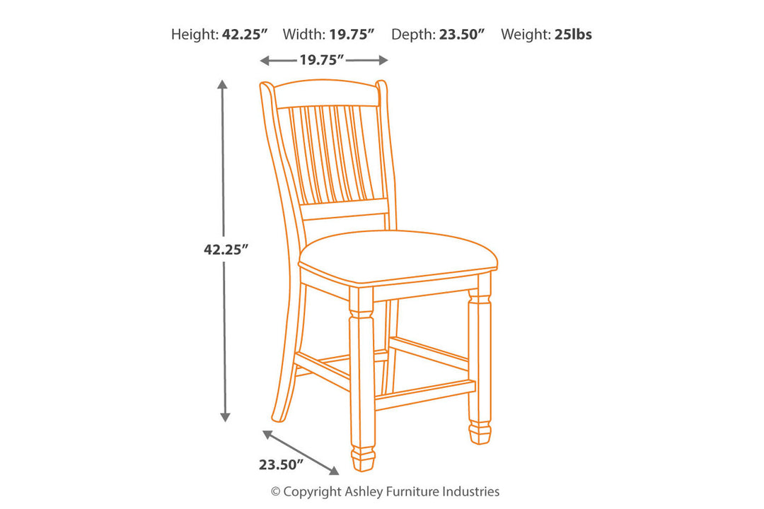 Bolanburg Counter Height Bar Stool (Set of 2) (D647-124X2)