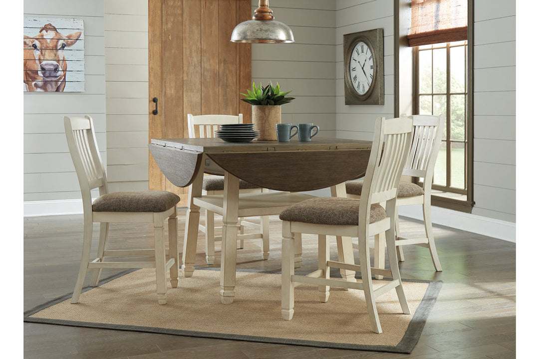 Bolanburg Counter Height Dining Table and 4 Barstools (D647D6)