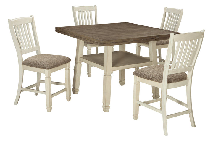 Bolanburg Counter Height Dining Table and 4 Barstools (D647D6)