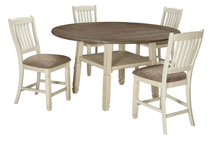 Bolanburg Counter Height Dining Table and 4 Barstools (D647D6)