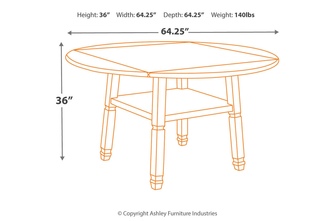 Bolanburg Counter Height Dining Drop Leaf Table (D647-13)