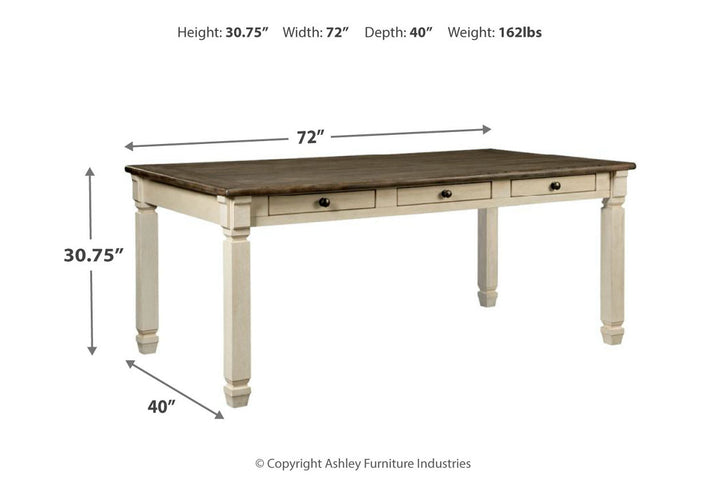 Bolanburg Dining Table with 6 Chairs (D647D8)