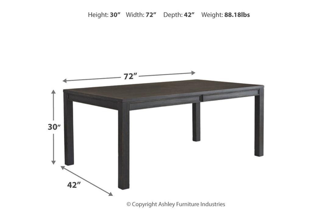 Jeanette Dining Table with 4 Chairs (D702D1)