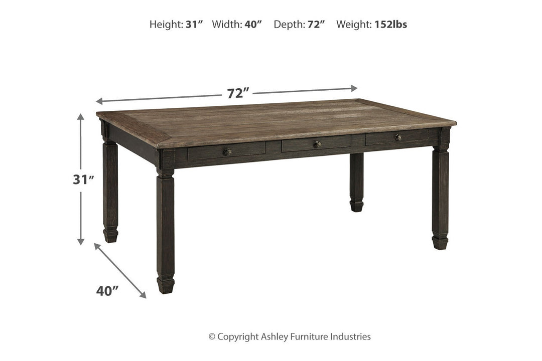 Tyler Creek Dining Table with 4 Chairs and Bench (D736D6)