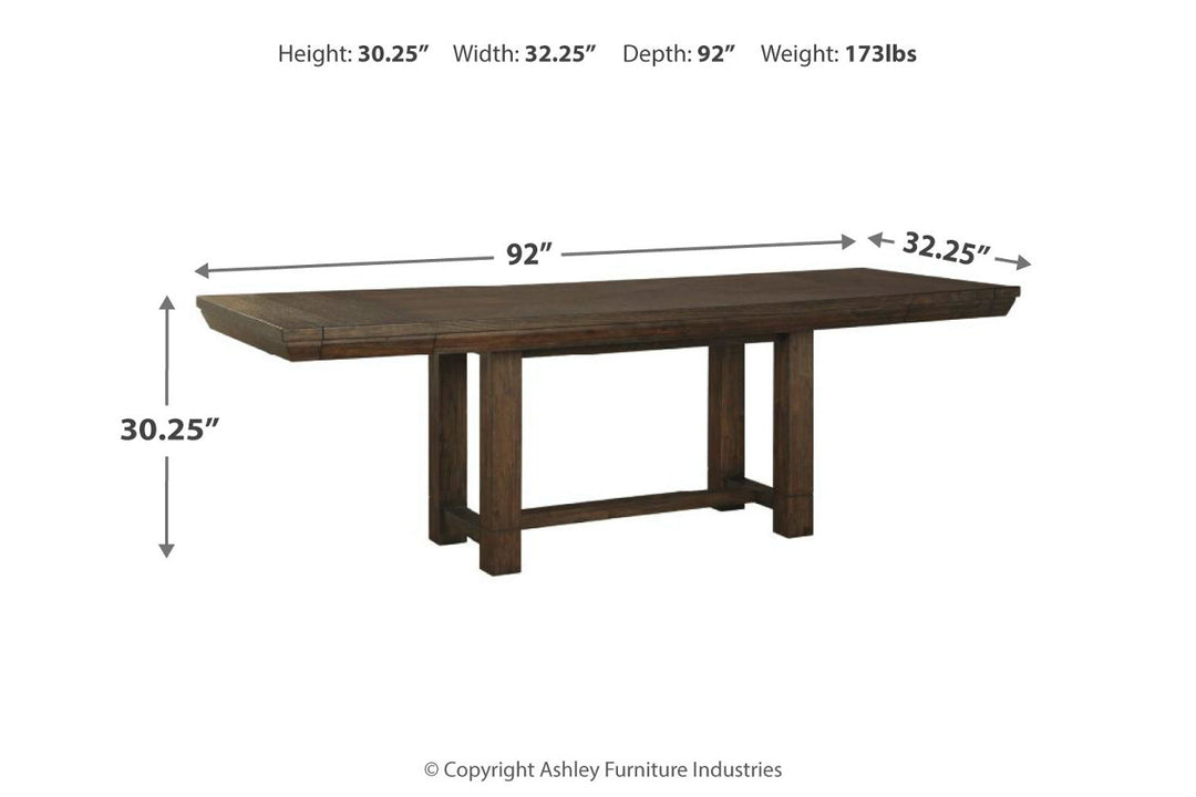 Dellbeck Dining Table and 6 Chairs (D748D2)