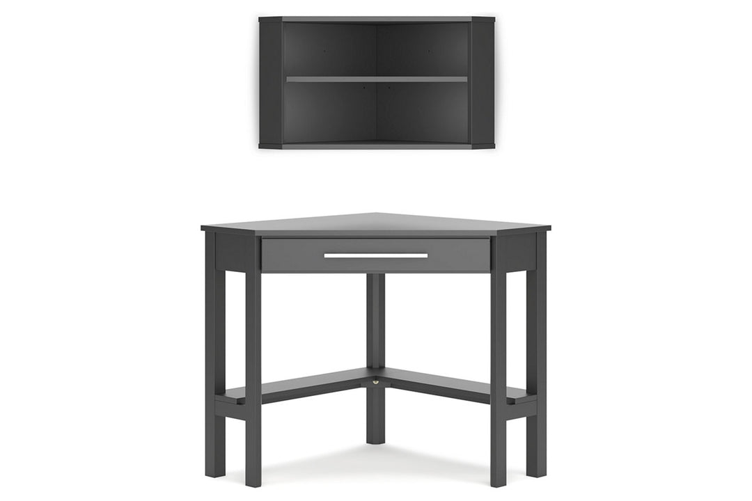 Otaska Home Office Corner Desk with Bookcase (H206H1)