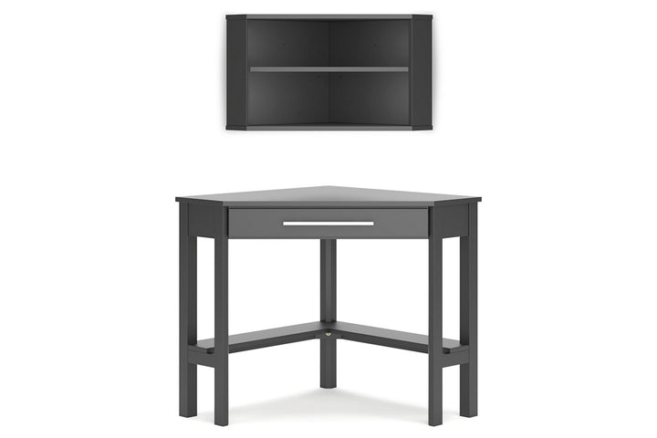 Otaska Home Office Corner Desk with Bookcase (H206H1)