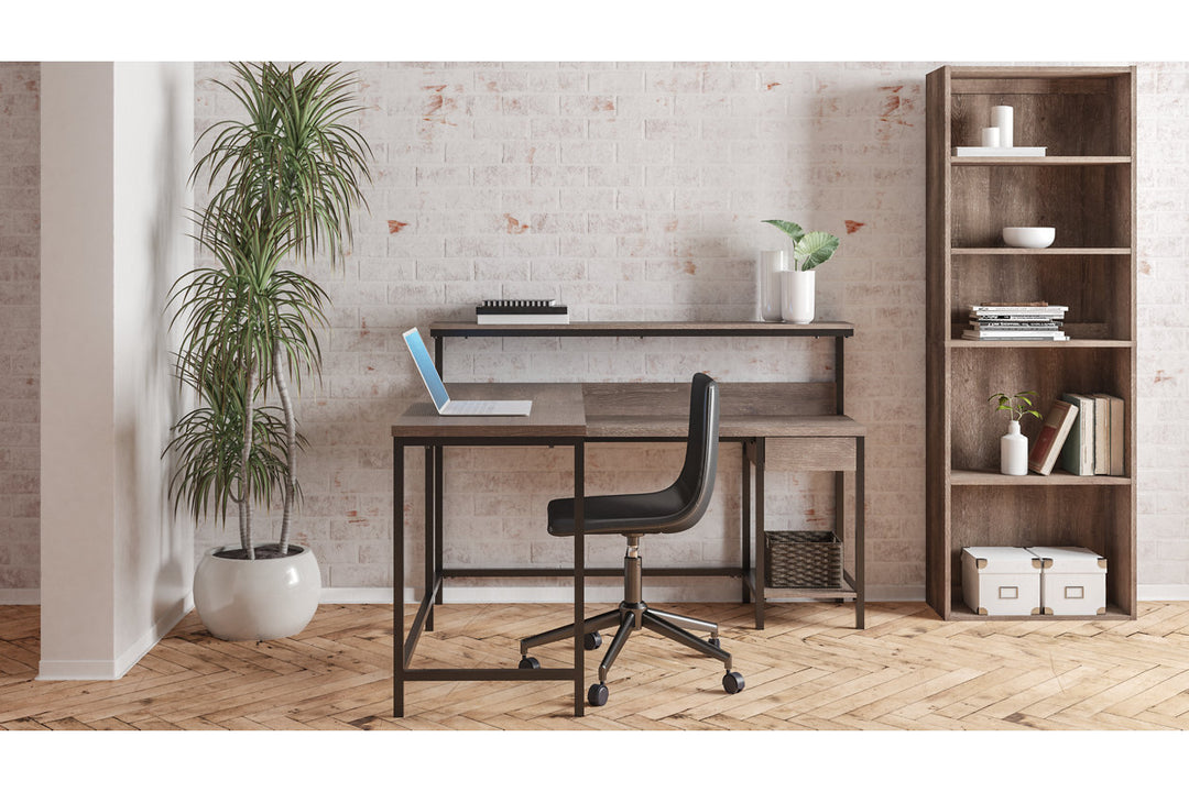 Arlenbry Home Office L-Desk with Storage (H275-24)