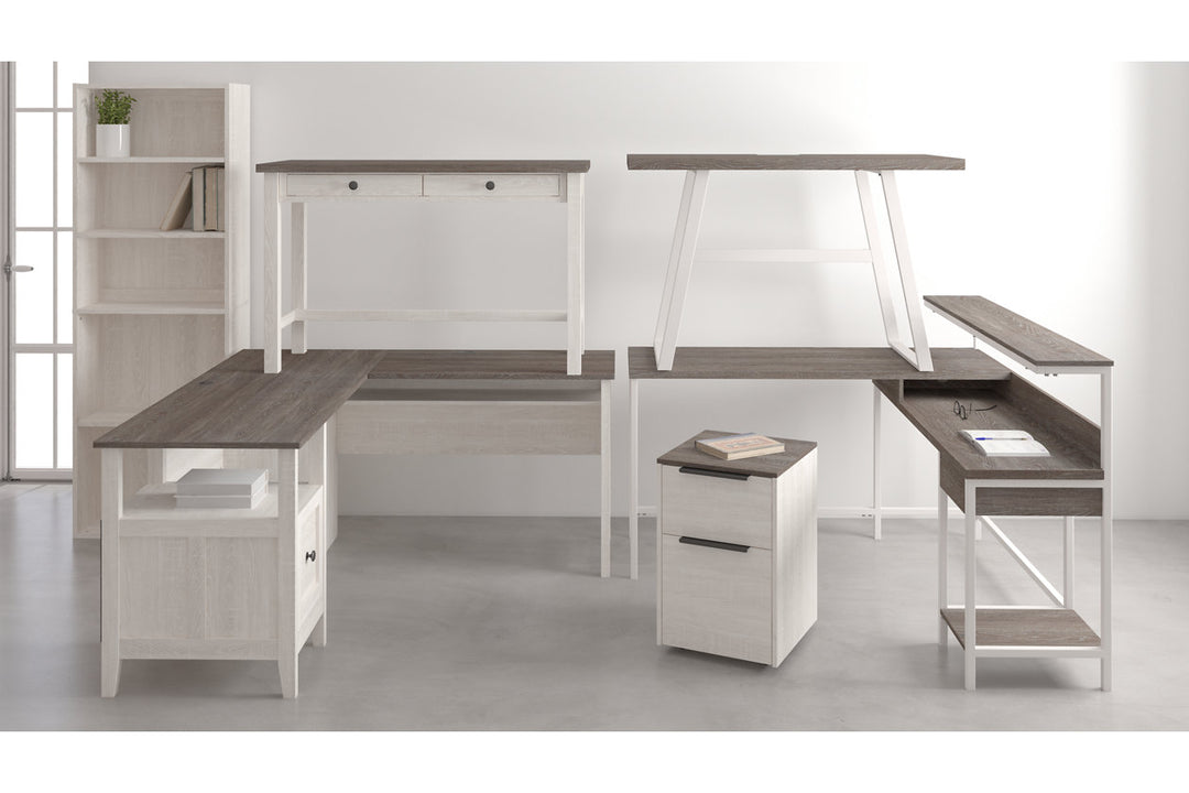 Dorrinson Home Office L-Desk with Storage (H287-24)
