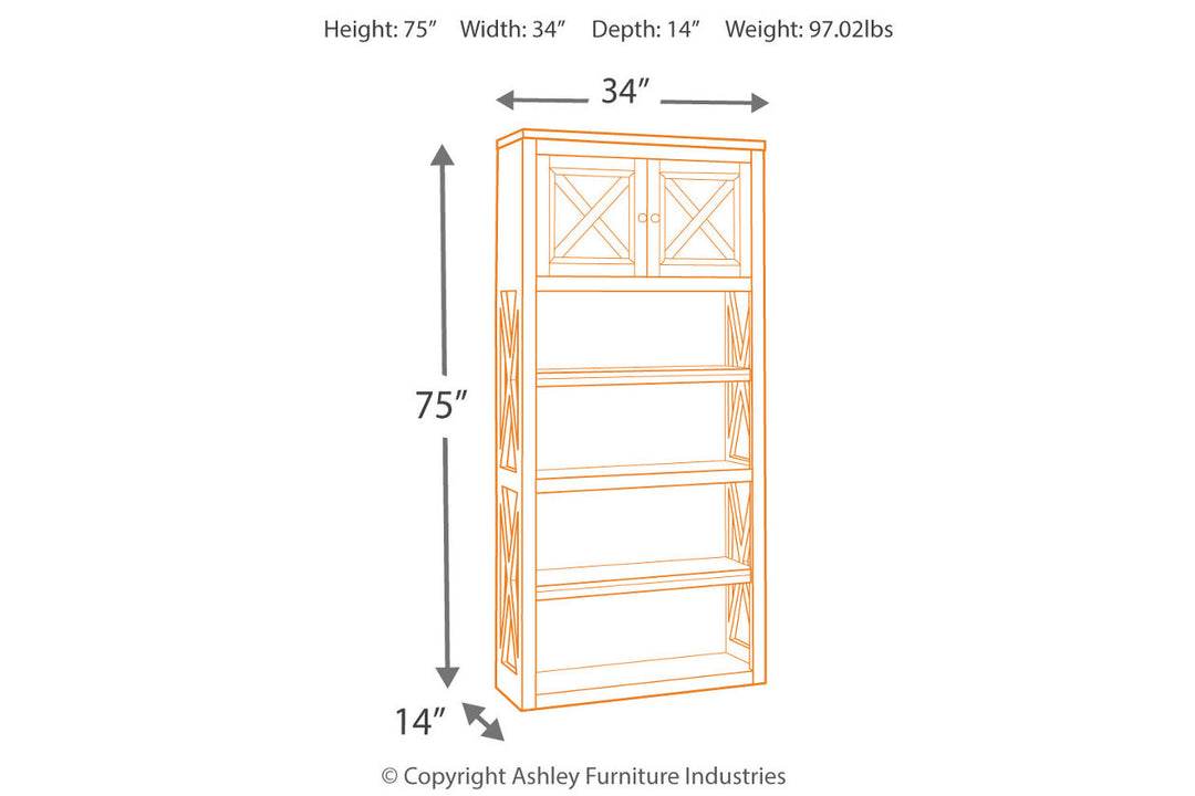 Bolanburg 75" Bookcase (H647-17)