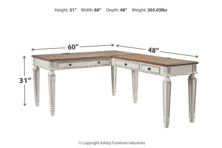 Realyn 2-Piece Home Office Desk (H743H1)