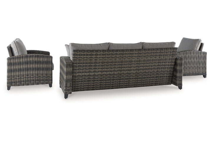 Oasis Court Outdoor Sofa/Chairs/Table Set (Set of 4) (P335-081)