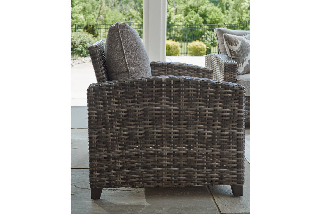 Oasis Court Outdoor Sofa/Chairs/Table Set (Set of 4) (P335-081)