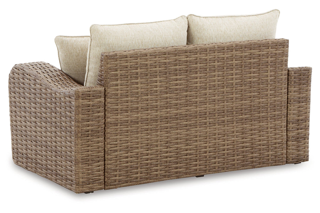 Sandy Bloom Outdoor Loveseat with Cushion (P507-835)