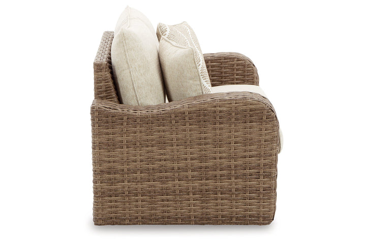 Sandy Bloom Outdoor Loveseat with Cushion (P507-835)