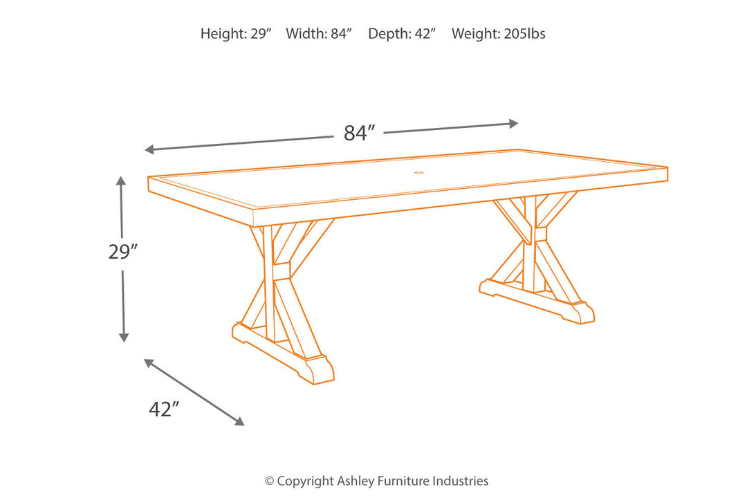 Beachcroft Outdoor Dining Table with 2 Chairs and 2 Benches (P791P3)