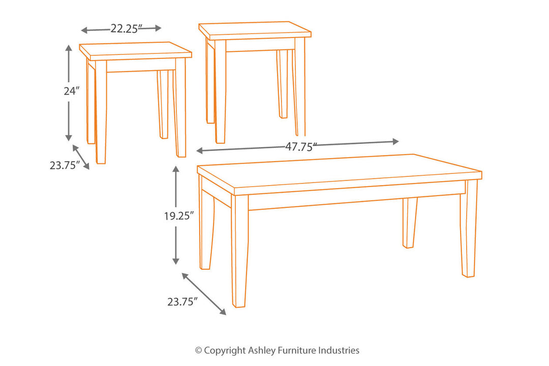 Theo Table (Set of 3) (T158-13)