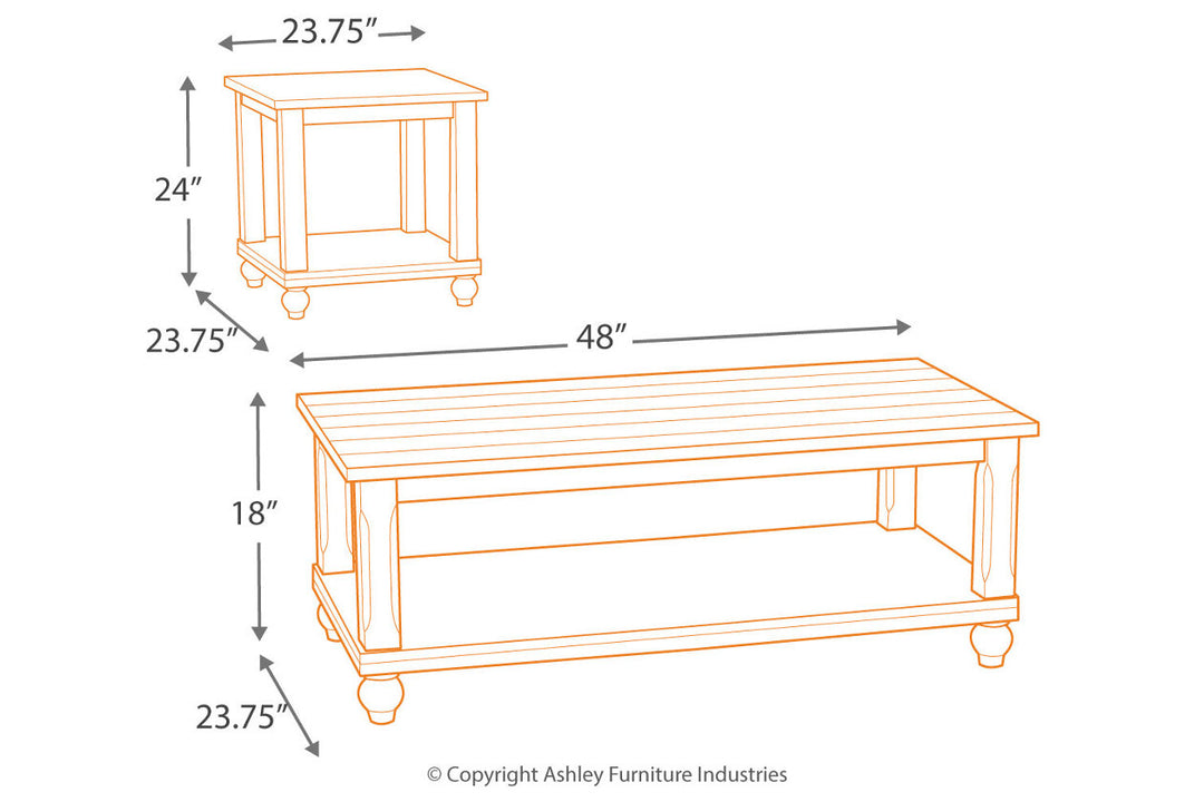 Cloudhurst Table (Set of 3) (T488-13)