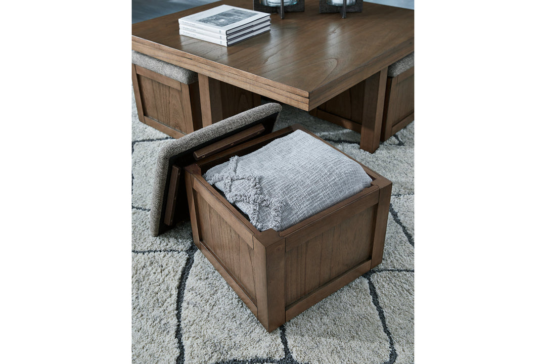 Boardernest Coffee Table with 4 Stools (T738-20)