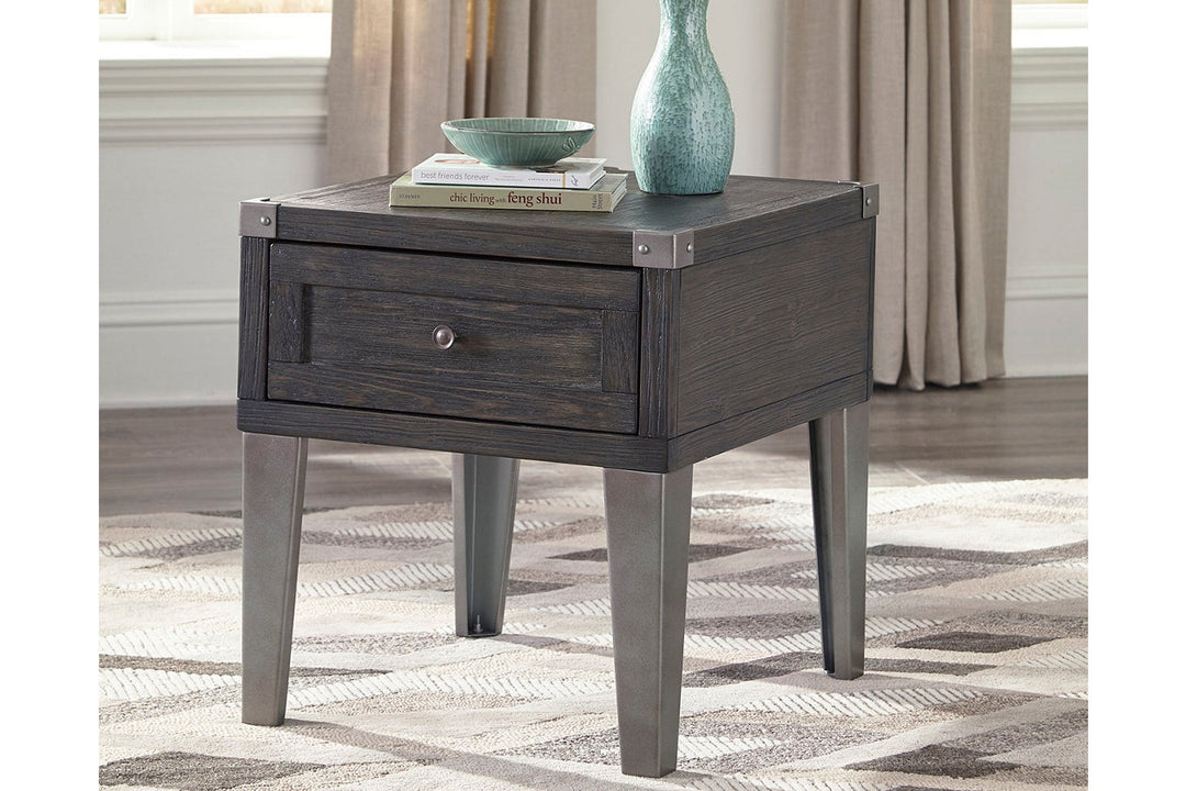 Todoe End Table with USB Ports & Outlets (T901-3)