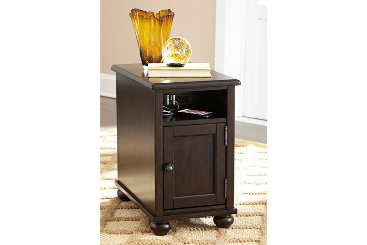 Barilanni Chairside End Table with USB Ports & Outlets (T934-7)