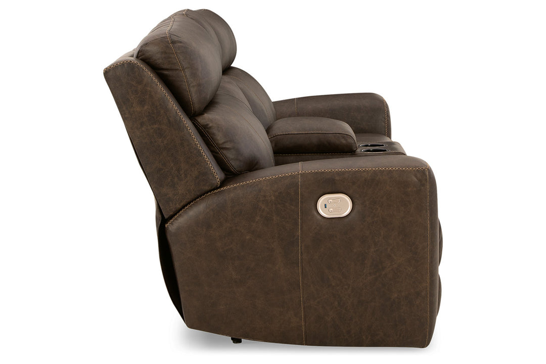 Roman Power Reclining Loveseat with Console (U2540118)