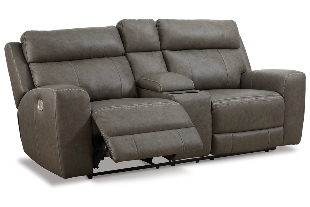 Roman Power Reclining Loveseat with Console (U2540218)