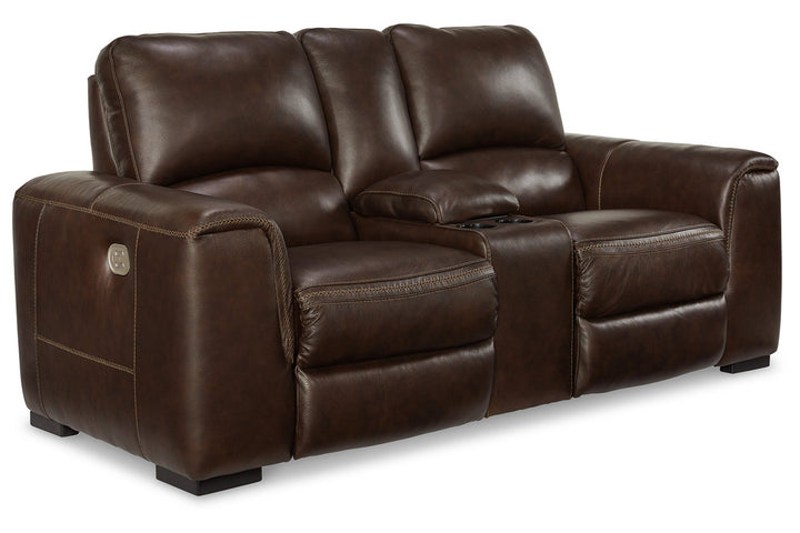 Alessandro Power Reclining Loveseat with Console (U2550218)