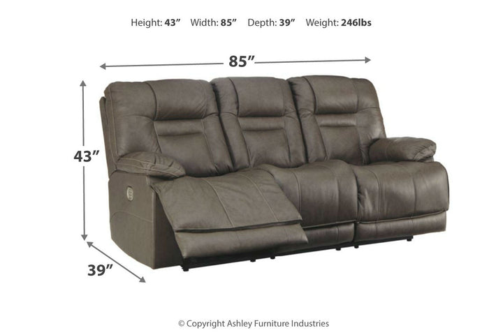 Wurstrow Power Reclining Sofa and Loveseat (U54602U1)