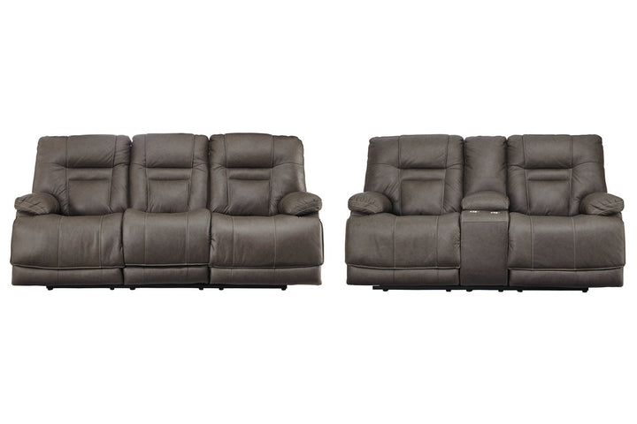 Wurstrow Power Reclining Sofa and Loveseat (U54602U1)