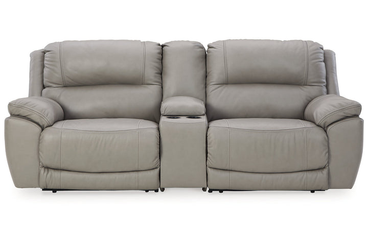 Dunleith 3-Piece Power Reclining Sectional Loveseat with Console (U71605S4)