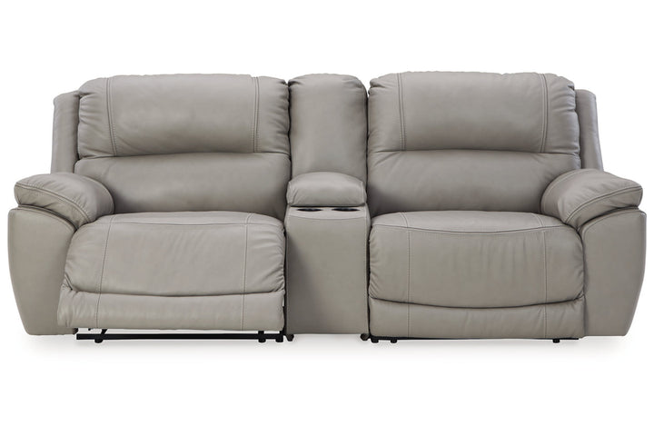 Dunleith 3-Piece Power Reclining Sectional Loveseat with Console (U71605S4)