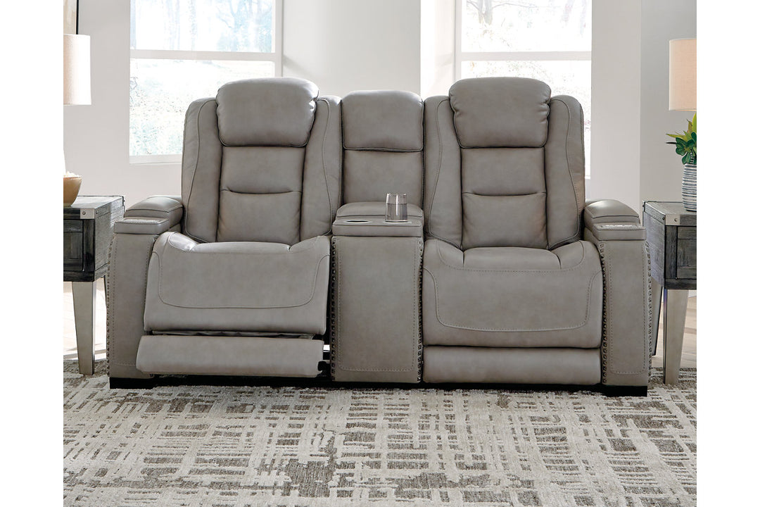 The Man-Den Power Reclining Sofa and Loveseat (U85305U1)