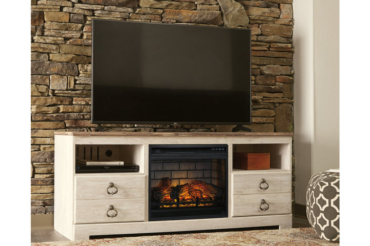 Willowton 64" TV Stand with Electric Fireplace (W267W8)