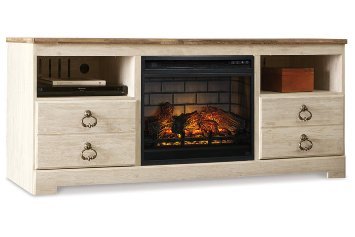 Willowton 64" TV Stand with Electric Fireplace (W267W8)