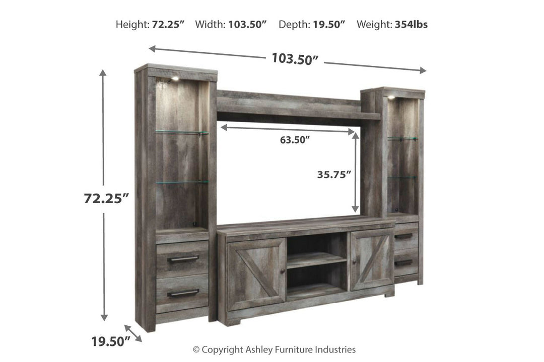 Wynnlow 4-Piece Entertainment Center (W440W2)