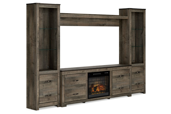 Trinell 4-Piece Entertainment Center with Electric Fireplace (W446W17)