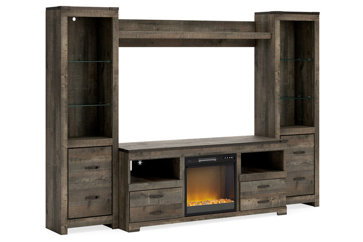 Trinell 4-Piece Entertainment Center with Electric Fireplace (W446W10)